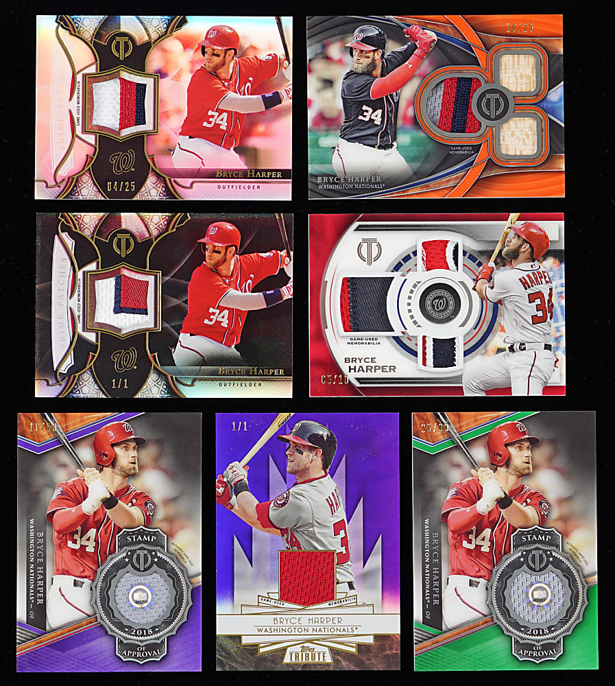 2013-2019 Topps Tribute Bryce Harper Relic Collection (31) with (2) #1/1