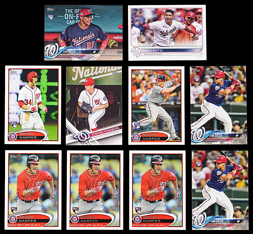 2010-2023 Topps Washington Nationals Collection (1,025+) with Bryce Harper & Juan Soto Rookies, Shortprints & Super Shortprints