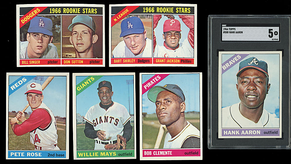 1966 Topps Near Complete Set (563/598) with #500 Hank Aaron SGC EX 5 - Clean!
