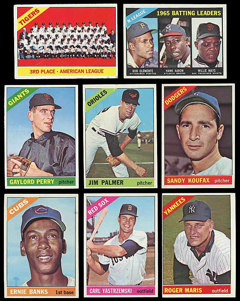 1966 Topps Near Complete Set (563/598) with #500 Hank Aaron SGC EX 5 - Clean!