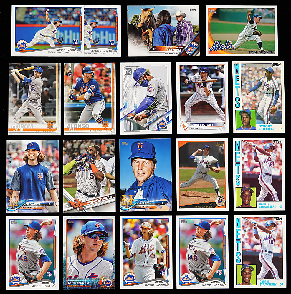 1980-2023 Topps New York Mets Collection (1,975+) with Key Rookies, Shortprints & Super Shortprints