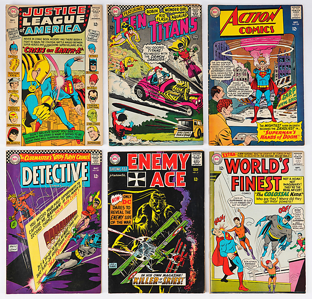 1960s Comic Book Treasure Chest Bundle (51) with Super-Heroes, TV, War & Funnies