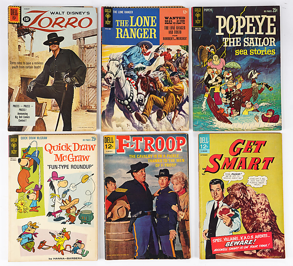 1960s Comic Book Treasure Chest Bundle (51) with Super-Heroes, TV, War & Funnies