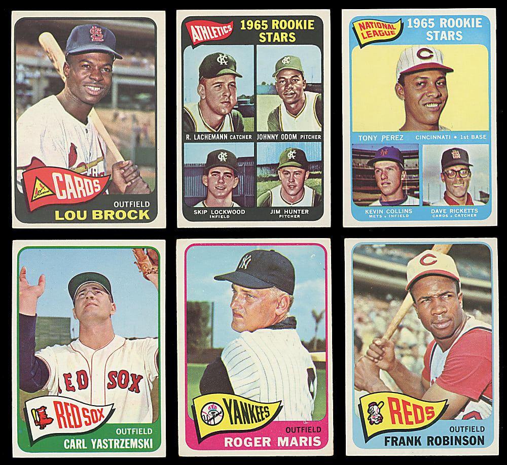 1965 Topps Partial Set (416/598) with (4) Mickey Mantle & #170 Hank Aaron SGC EX 5