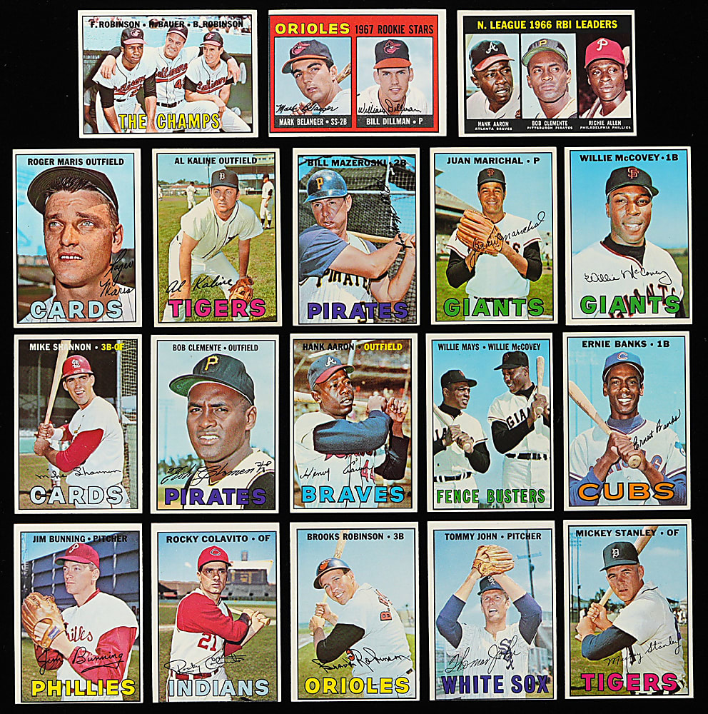 1967 Topps Near Complete Set (570/609) with Key Cards & (48) High Numbers - Clean!