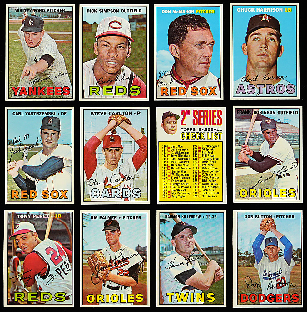 1967 Topps Near Complete Set (570/609) with Key Cards & (48) High Numbers - Clean!