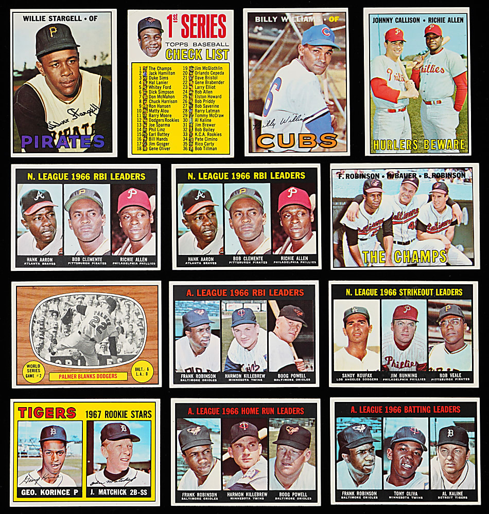 1967 Topps Collection (500+) with Partial Set (311/609) Including (50+) Hall of Famers & (22) High Numbers - Clean!