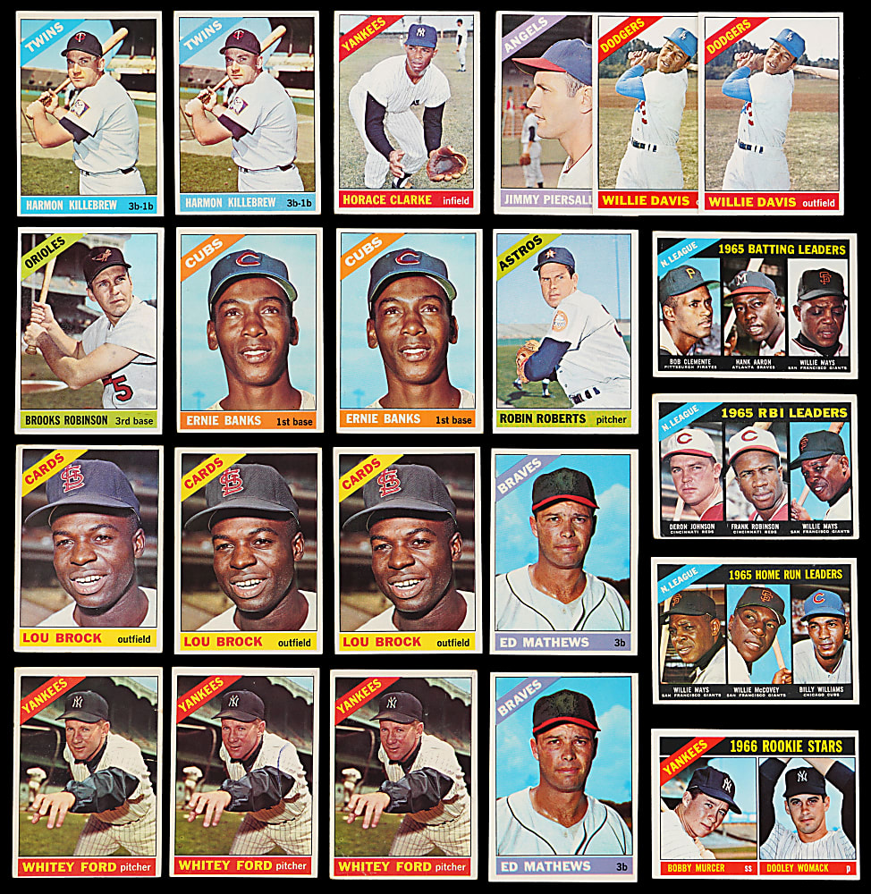 1966 Topps Collection (550+) with (30+) Hall of Famers & (80) High Numbers