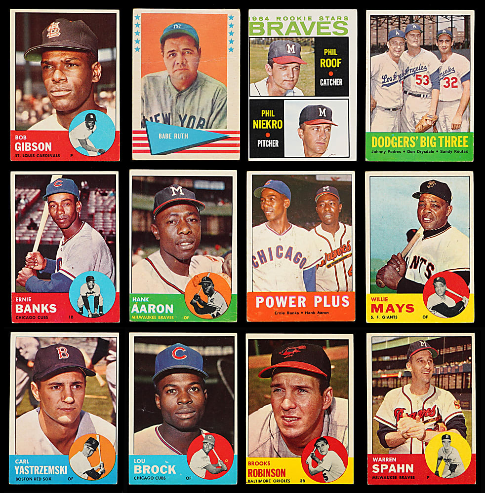 1950-1964 Baseball Shoebox Collection (517) with (60) Hall of Famers
