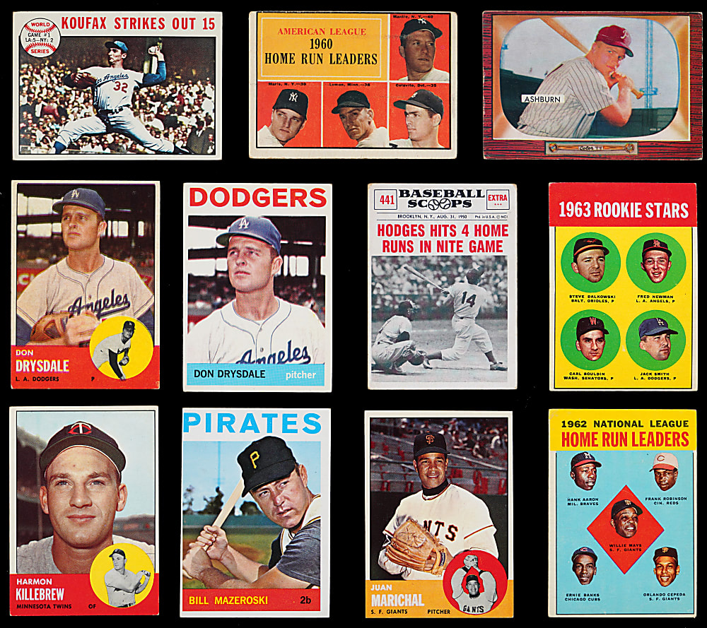 1950-1964 Baseball Shoebox Collection (517) with (60) Hall of Famers