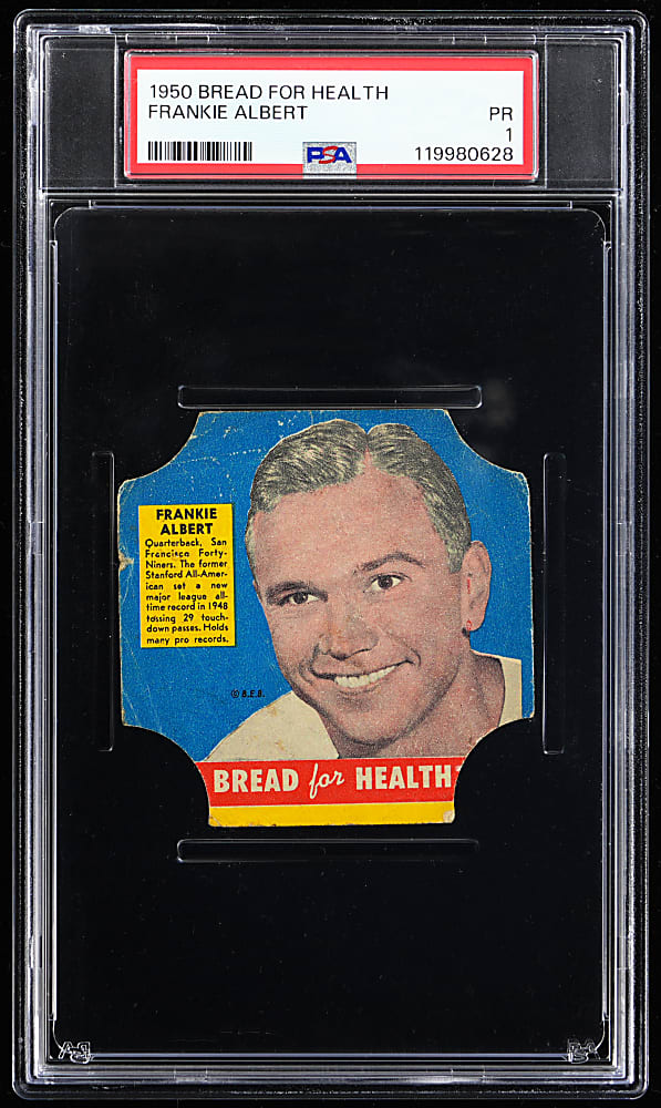 1950 Bread for Health Football Frankie Albert Bread Label PSA POOR 1