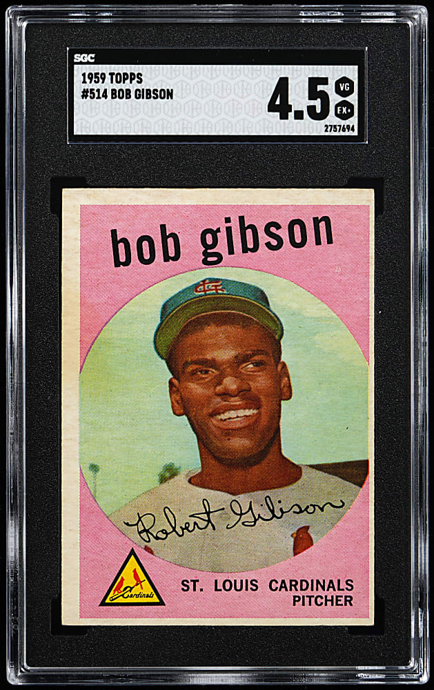 1959 Topps #514 Bob Gibson Rookie SGC VG/EX+ 4.5