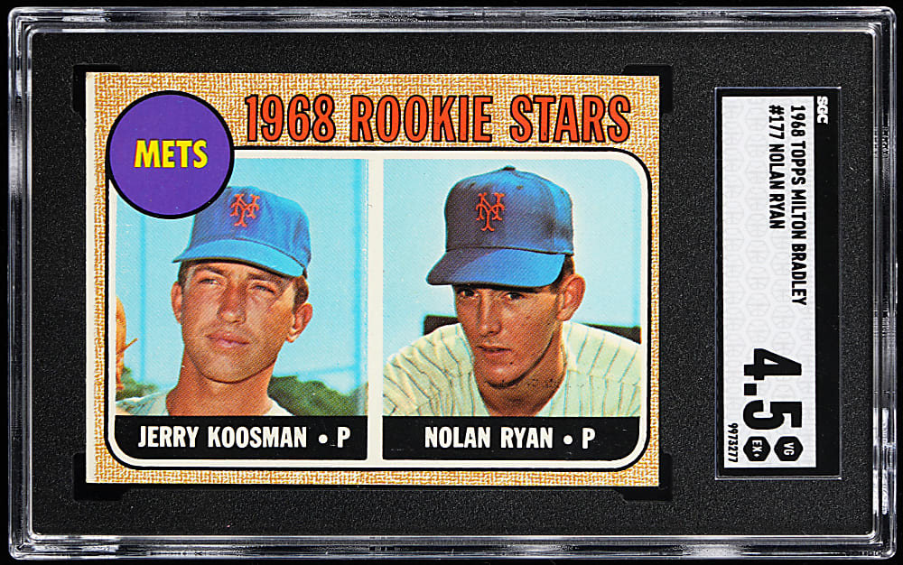 1968 Topps Milton Bradley #177 Nolan Ryan Rookie SGC VG/EX+ 4.5
