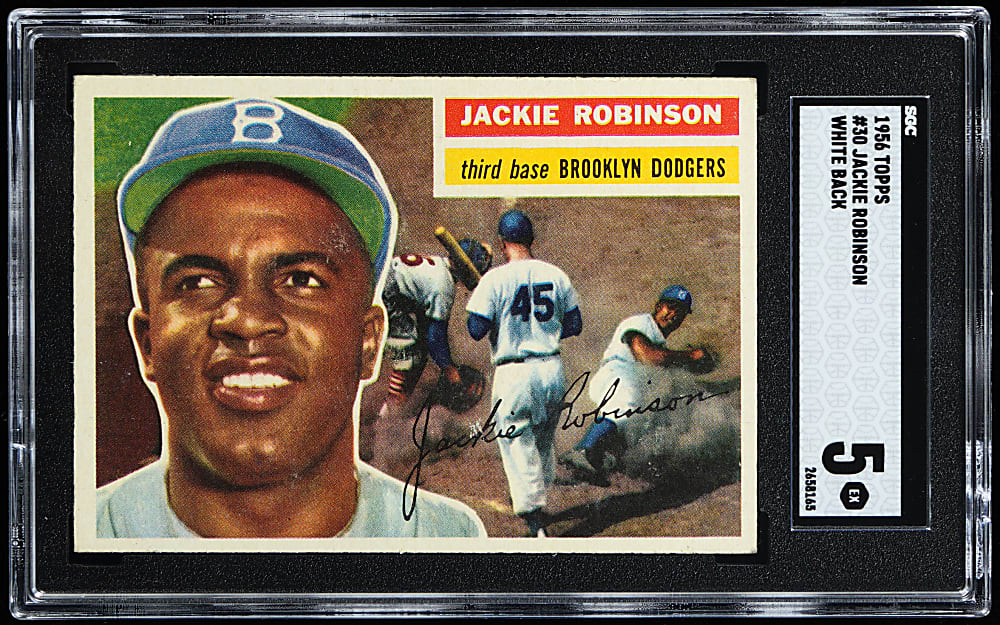 1956 Topps #30 Jackie Robinson White Back SGC EX 5