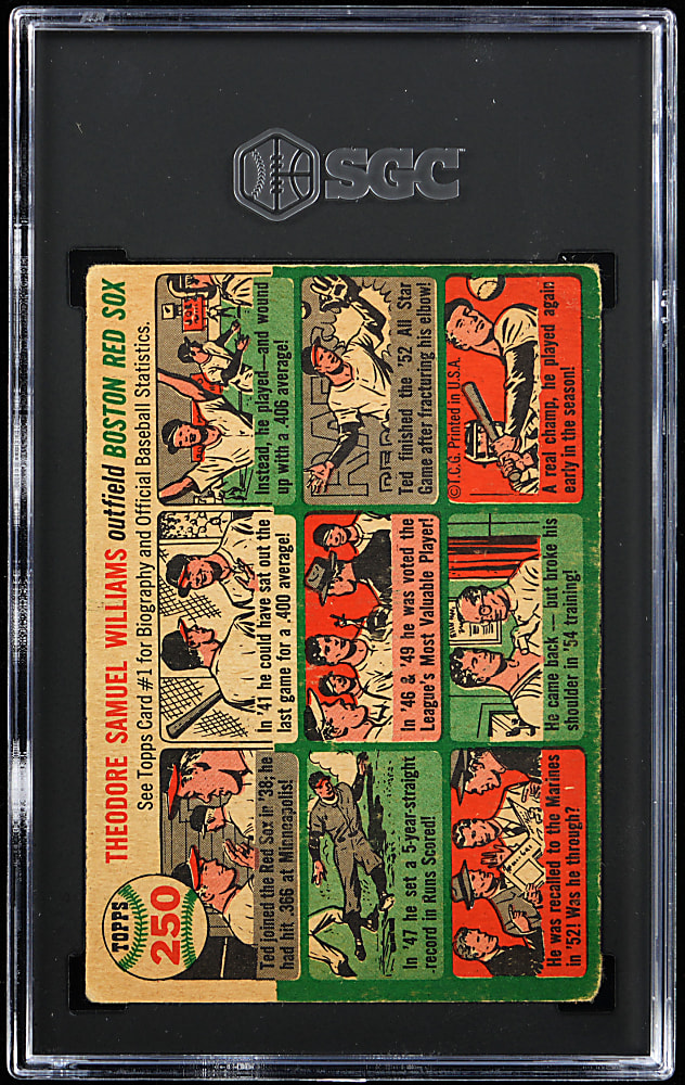 1954 Topps #250 Ted Williams SGC VG 3