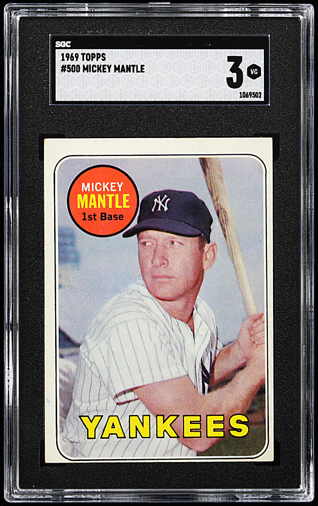 1969 Topps #500 Mickey Mantle SGC VG 3