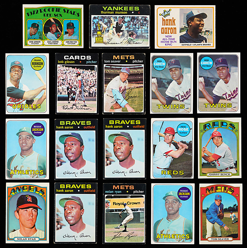 1969-1974 Topps Singles Collection (1,675+) with (190+) Hall of Famers Including (2) Reggie Jackson Rookies