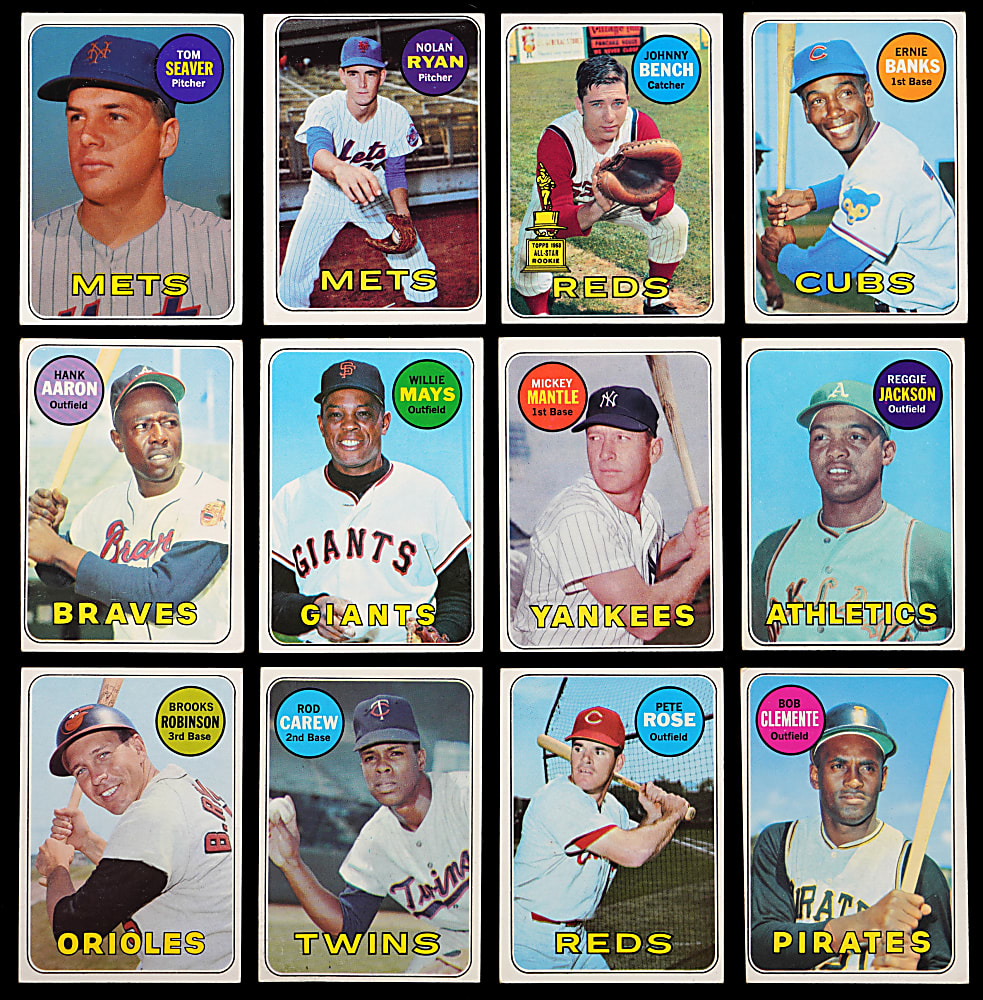 1969 Topps Near Set (617/664) with R. Jackson Rookie, Mantle & Ryan