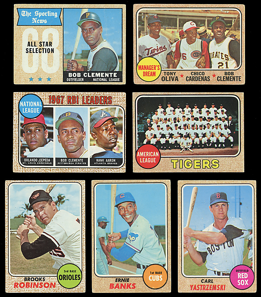 1968 Topps Partial Set (414/598) with Most Major Stars Including Aaron, Bench Rookie, Mantle & Mays