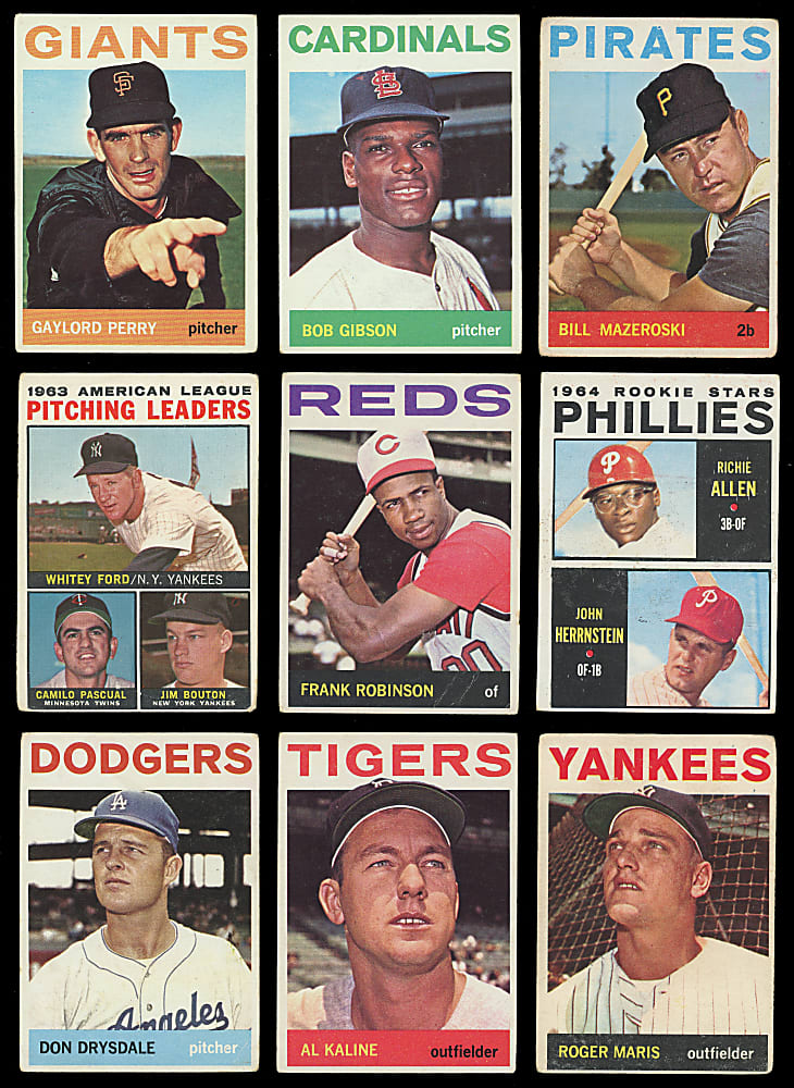 1964 Topps Starter Set (227/587) with Several Hall of Famers & Stars Including Mantle, Mays & Rose