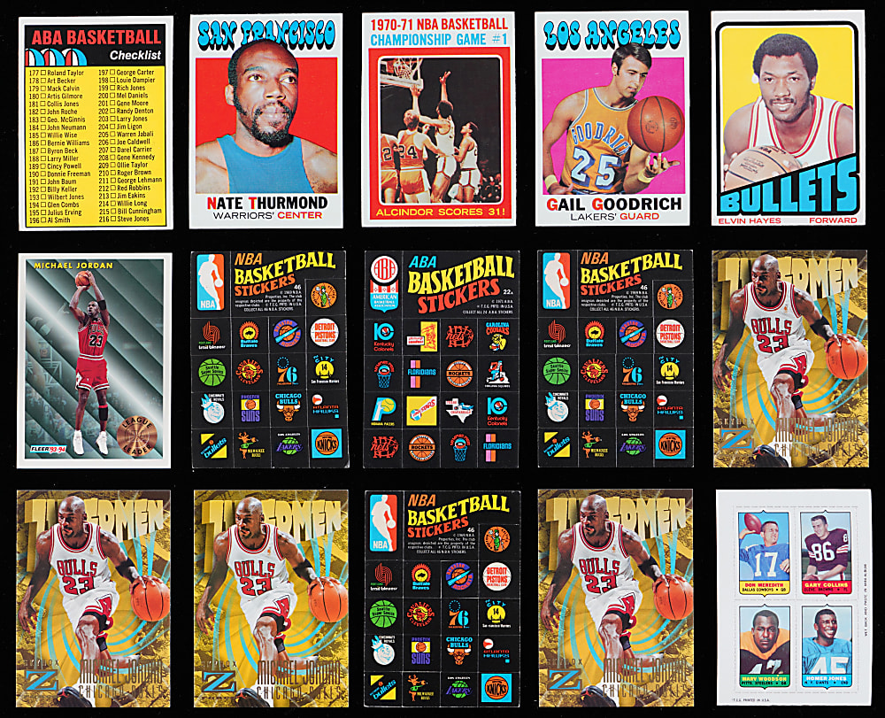 1965-1998 Football & Basketball Collection (120) with Chamberlain, Jordan & Unitas