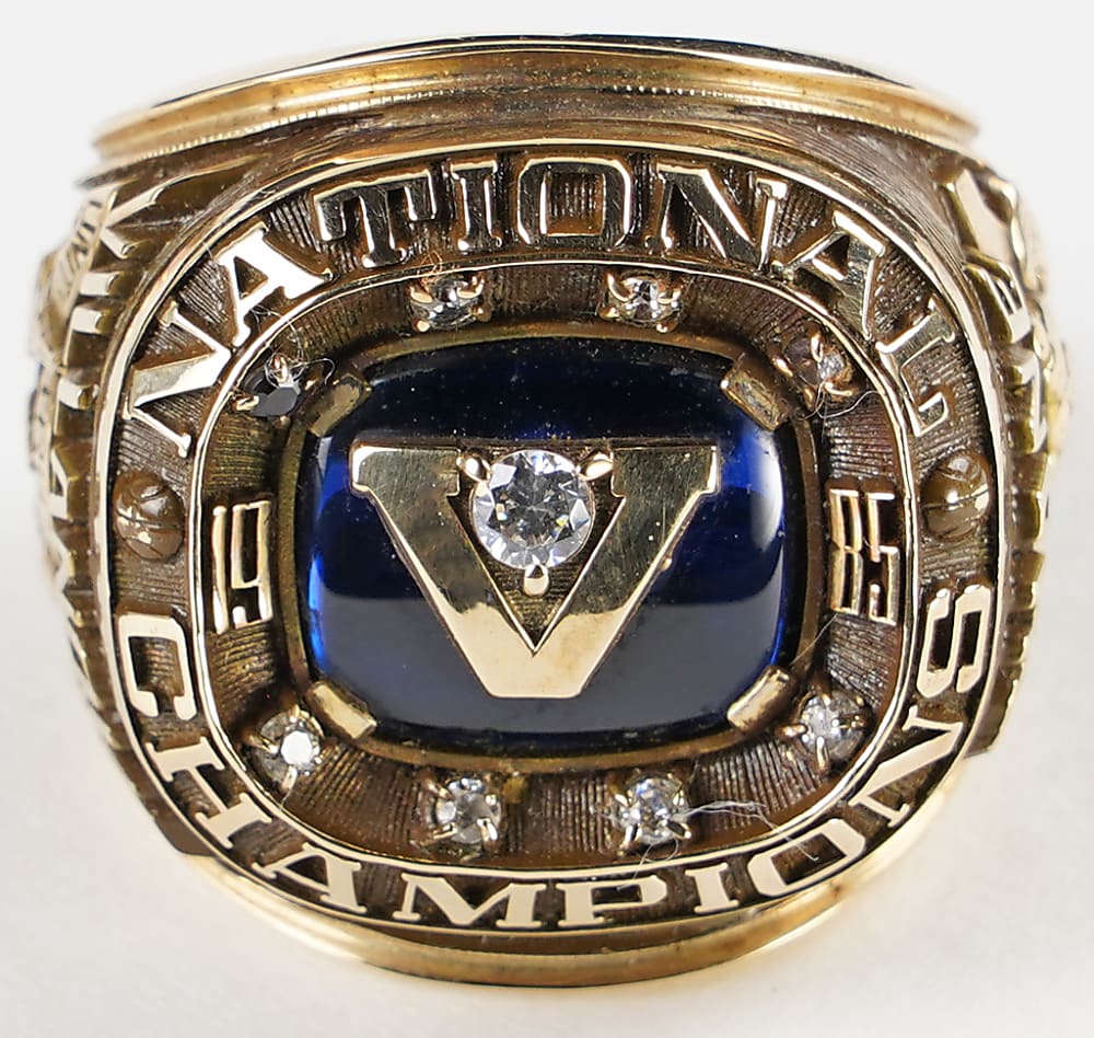 1985 Villanova Wildcats NCAA Basketball National Championship Ring - Presented to Assistant Athletic Director Larry Shane