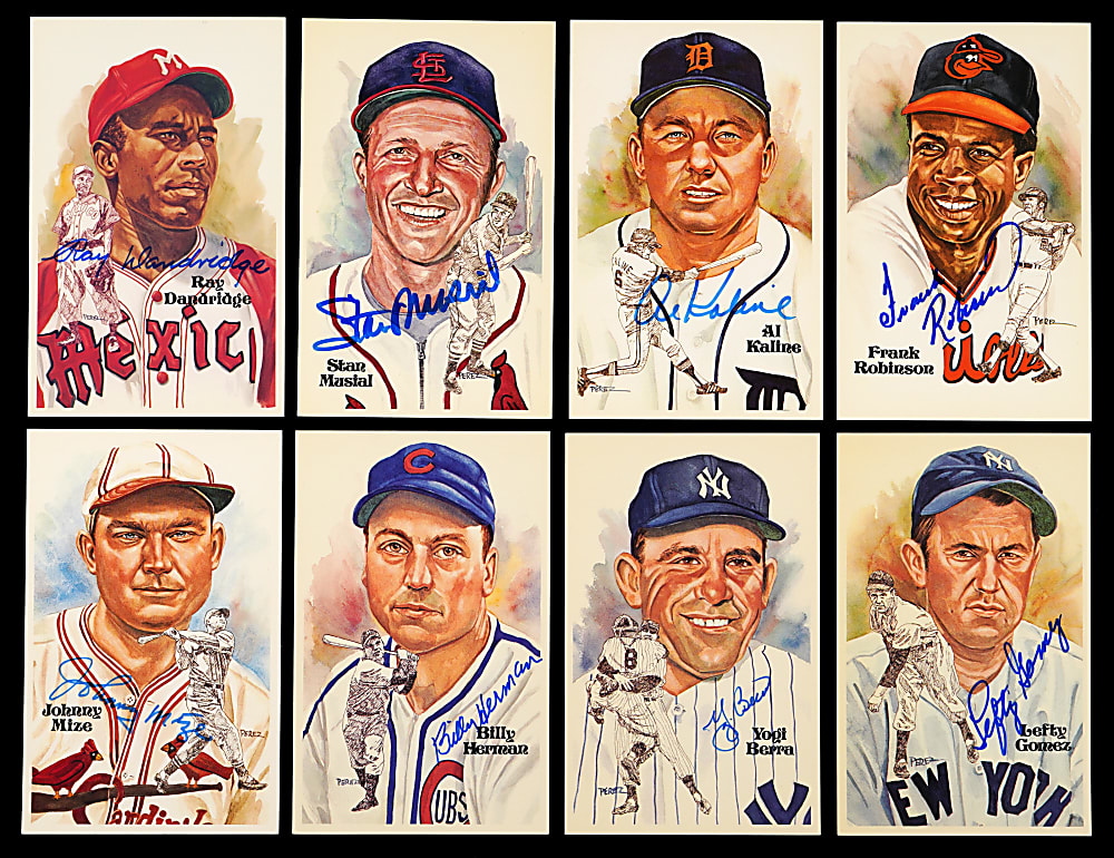 Signed Perez-Steele Collection (31) with (6) Joe DiMaggio, (4) Ted Williams