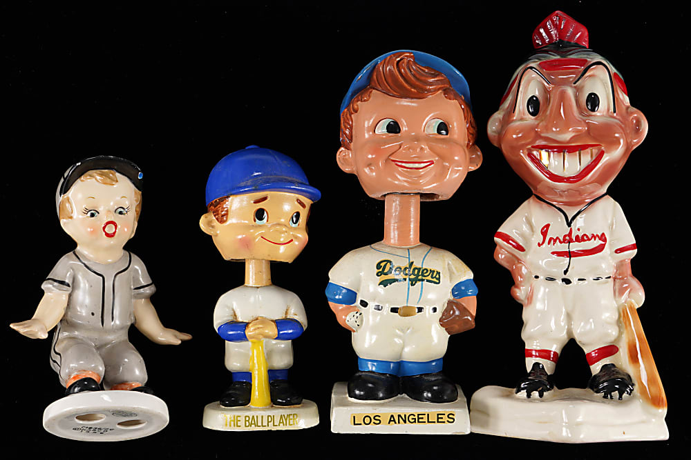 1950s-1970s Figure and Box Collection (16) with Statues (2), Bobble Heads (2) & Boxes (12)