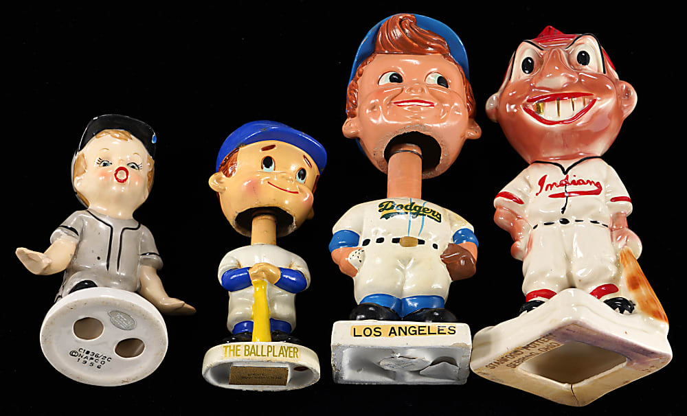 1950s-1970s Figure and Box Collection (16) with Statues (2), Bobble Heads (2) & Boxes (12)