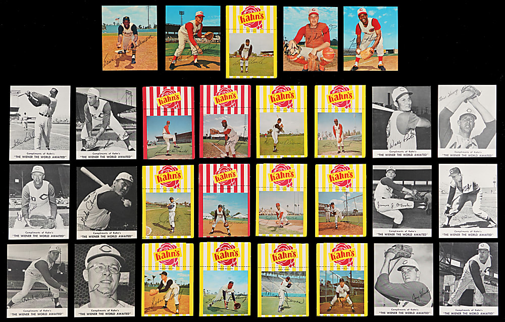 1961-1969 Kahn's Wieners Collection (29) with (3) 1969 Red Stripes Including Bill Mazeroski - Sharp!