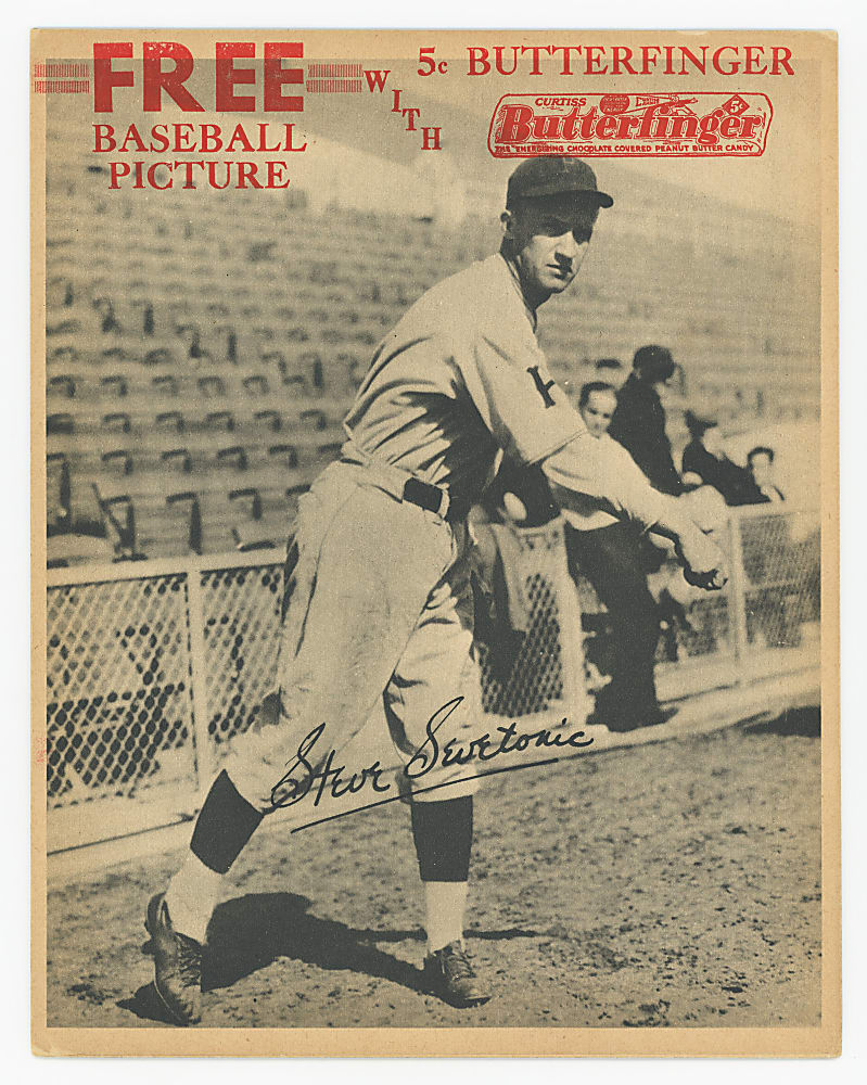 Scarce 1934 R310 Butterfinger Steve Swetonic Red Ad Overprint Premium