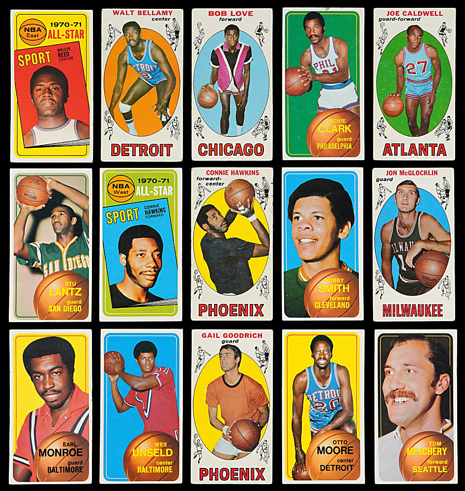 1969-1970 & 1970-1971 Topps Basketball Collection (172) with Abdul-Jabbar, Chamberlain & Robertson
