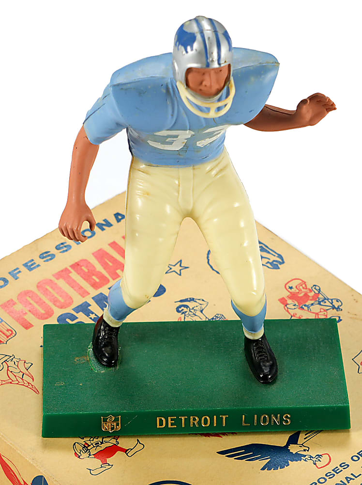 1960s Football Statue Pair with Detroit Lions Hartland Lineman in Original Box Plus San Francisco 49ers Kail