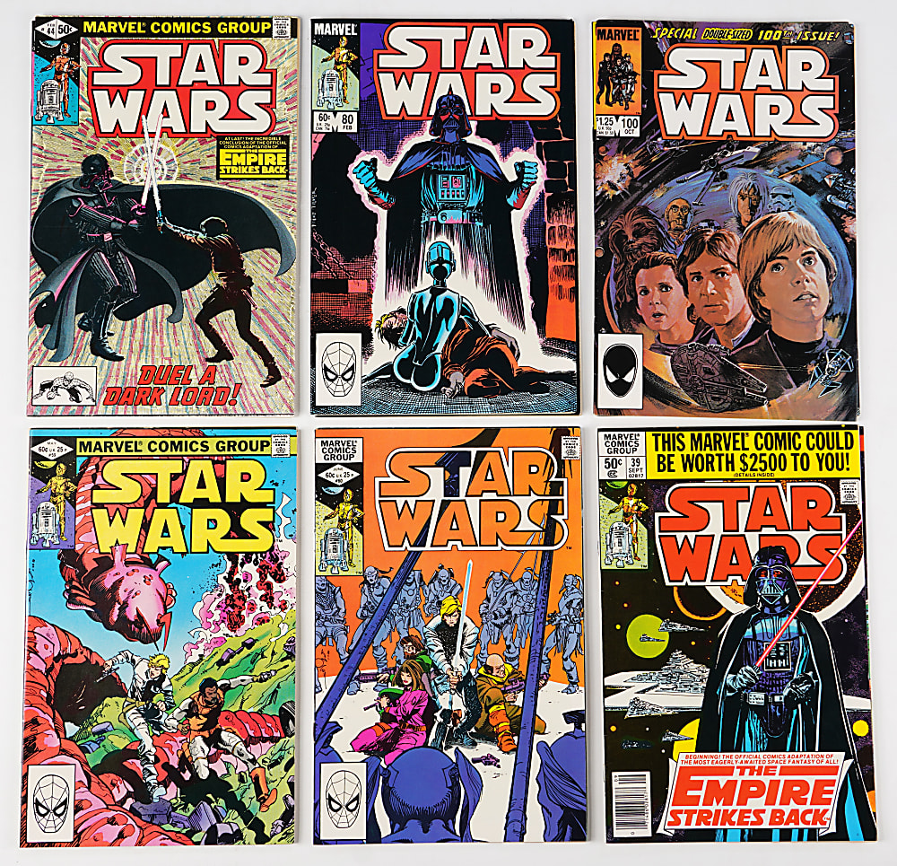 1977-1986 Marvel Star Wars Comic Book Near Complete Run (93/110) with #1 CGC 9.4
