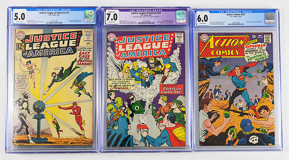 1961-1971 DC Super-Hero Comic Books (11) with (5) CGC Graded