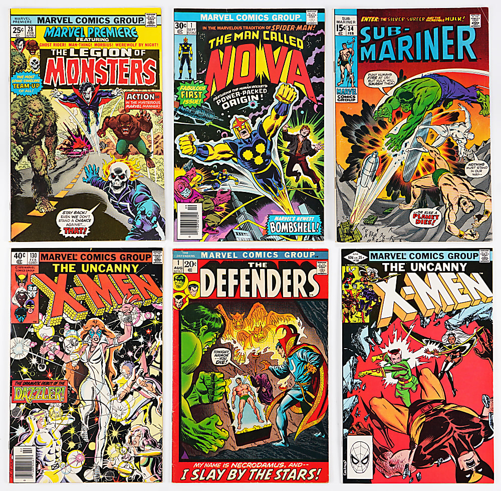 1971-1987 Marvel/DC Super-Hero Comics (38) with Defenders #1 & Nova #1