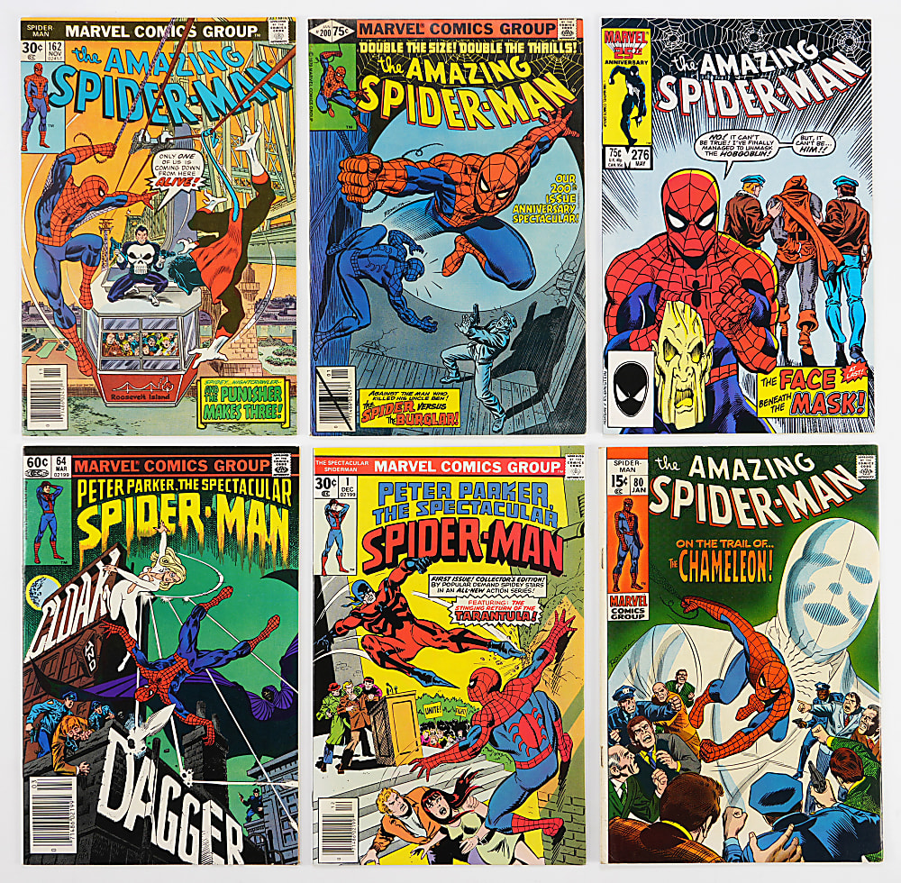 1966-1987 Marvel Spider-Man Related Comics (22) with Amazing Spider-Man #1 Golden Record Reprint CGC 2.0