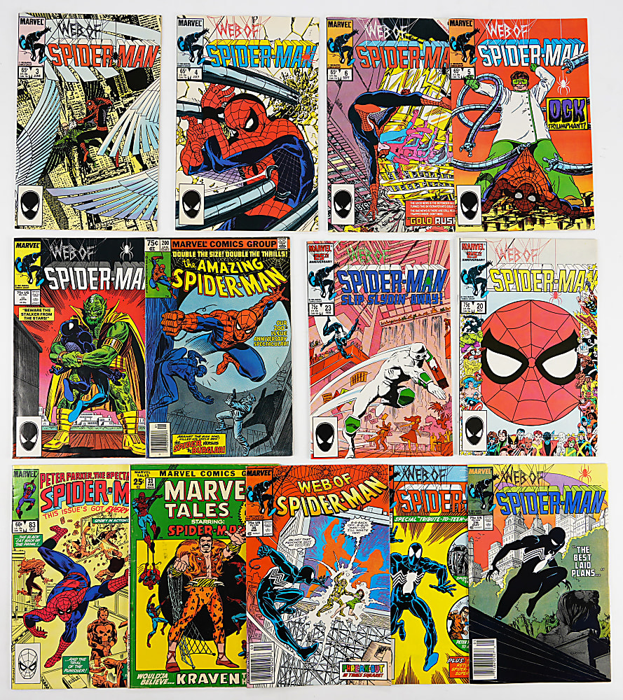 1966-1987 Marvel Spider-Man Related Comics (22) with Amazing Spider-Man #1 Golden Record Reprint CGC 2.0