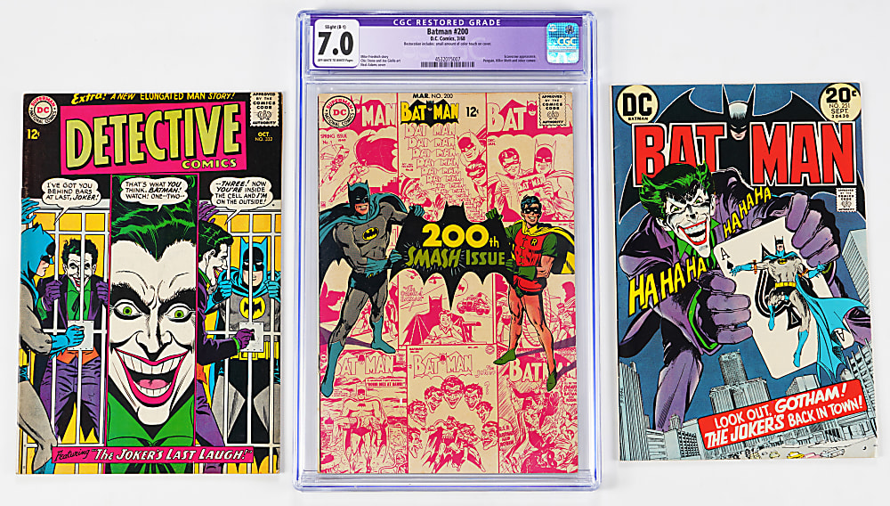 1960s-1980s DC Batman and Detective Comics Collection (60) with Batman #200 CGC 7.0 Restored