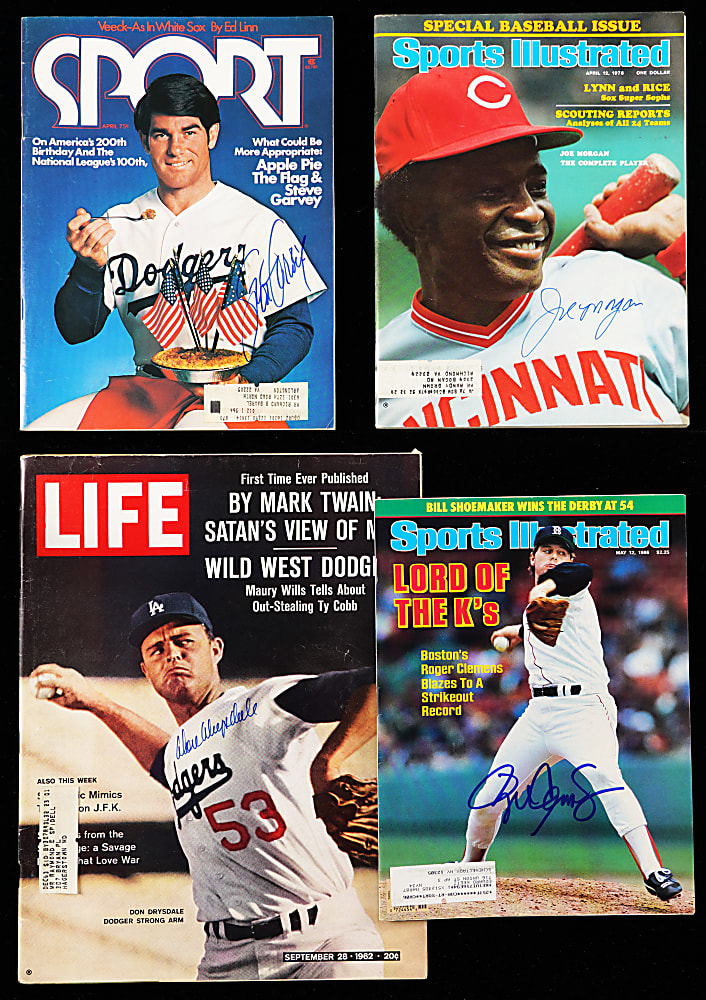 Signed Baseball Magazines Collection (21) with (25) Signatures