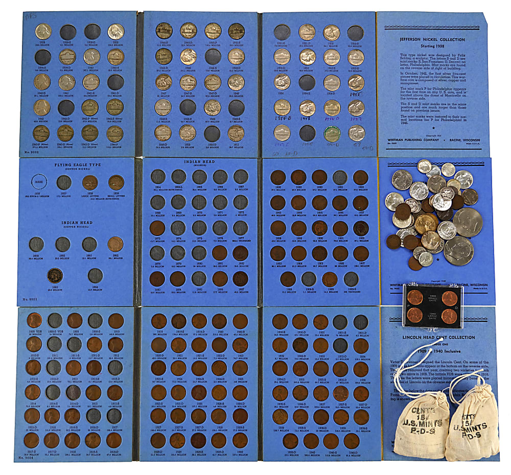1880s-1970 U.S. Coin Balance of Collection Hoard (1,300+) with (300+) Silver Coins