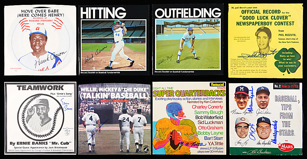1960s-1970s Multi-Sport Record/Audio-file Collection (40) with (9) Signed Plus 1964 Auravision Near Set (12/16)