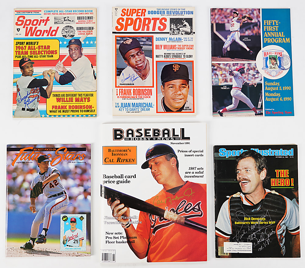 1950s-1990s Baltimore Orioles/Colts & Washington Redskins Signed Collection (33) with Ripken Jr., B. Robinson & F. Robinson