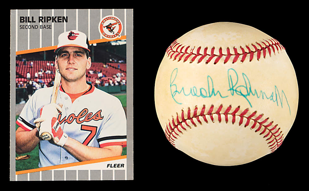1950s-1990s Baltimore Orioles/Colts & Washington Redskins Signed Collection (33) with Ripken Jr., B. Robinson & F. Robinson
