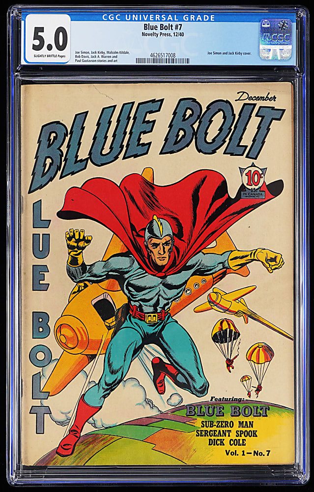 1940 Novelty Press Blue Bolt #7 - CGC 5.0