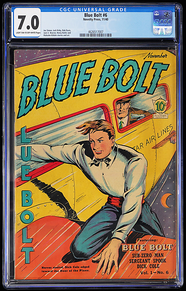 1940 Novelty Press Blue Bolt #6 - CGC 7.0