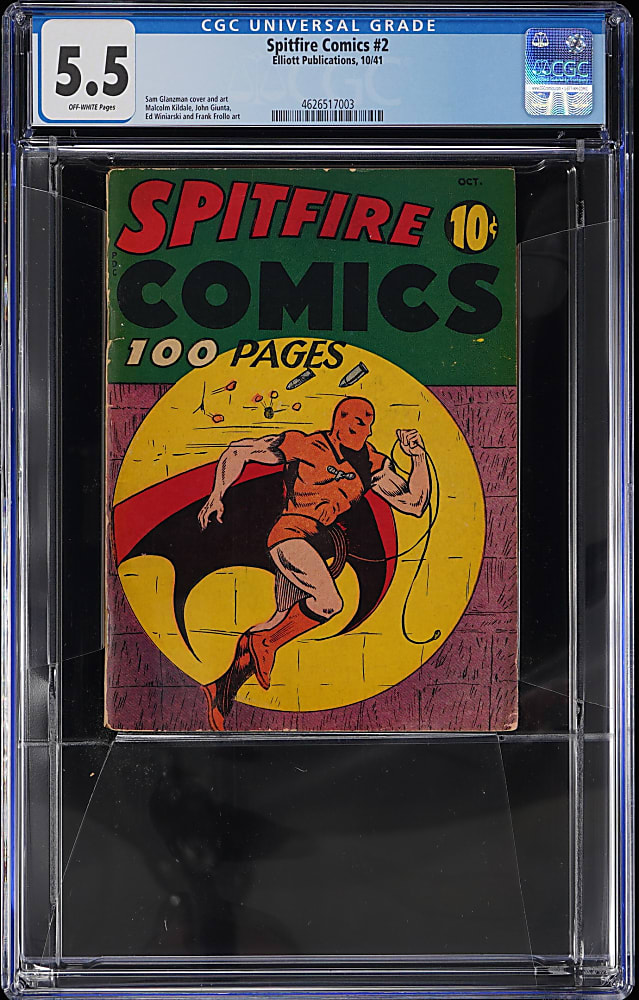 1941 Elliott Publishing Spitfire Comics #2 - CGC 5.5