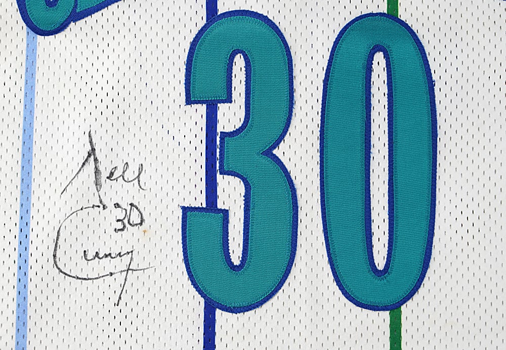 1994-1995 Dell Curry Charlotte Hornets Signed Game-Used Home Jersey