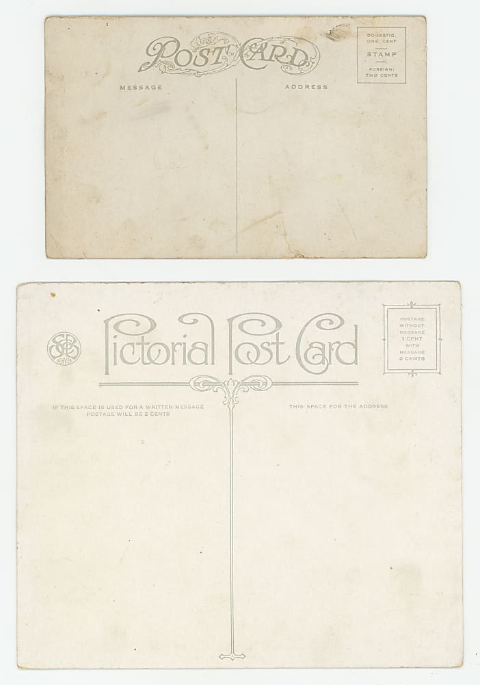 Circa 1910-1911 Chicago White Sox Team Royal Gorge Hanging Bridge Postcards (2) with Oversized Example