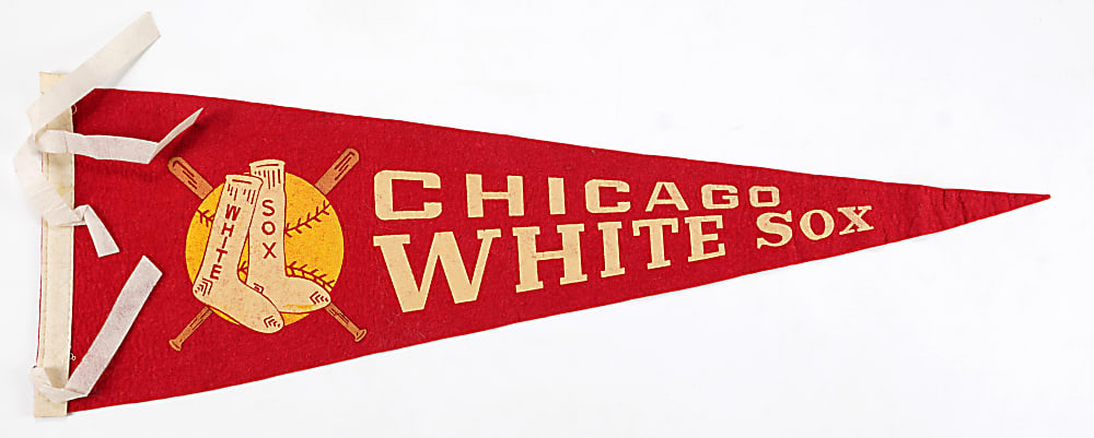 1930s-1940s Chicago White Sox Ephemera (3) with 1936 Signed Team Sheet & Rare Pennant